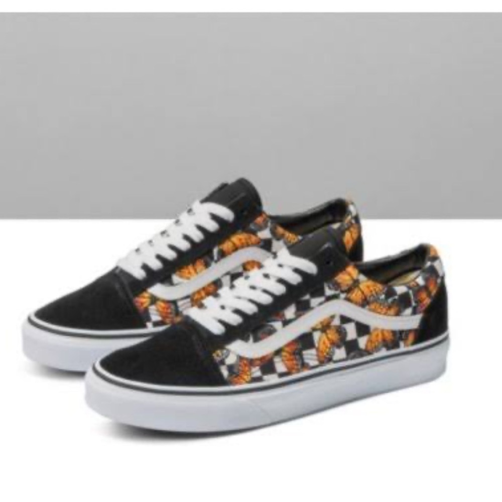 VANS Ward Monarch Butterflies Canvas Old Skool Sneakers